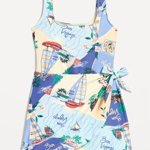 Old Navy Multicolor Nautical Print One Piece Swim Dress